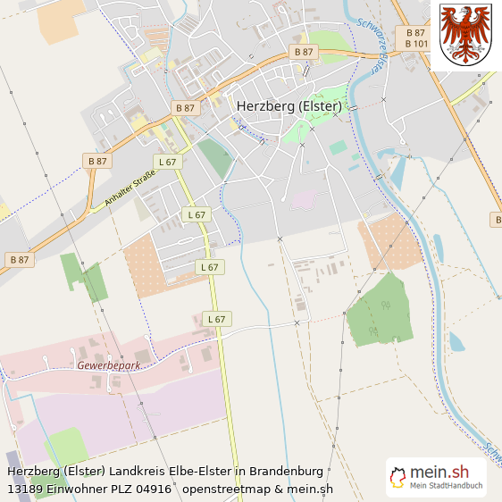 Herzberg (Elster) Groe Landstadt Lageplan